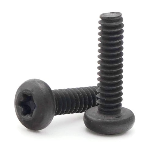 Machine Screws, Star Drive Pan Head, 6-Lobe Torx, Black Oxide Stainless Steel 18-8, #2-56